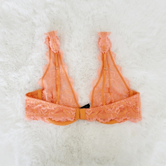 🍊OUT FROM UNDER BUDAPEST LOVE HIGH SHEER LACE UNDERWIRE BRA SIZE 36B - Picture 4 of 5